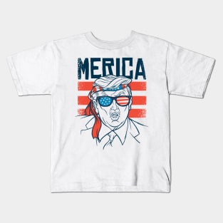 Merica Donald Trump Kids T-Shirt